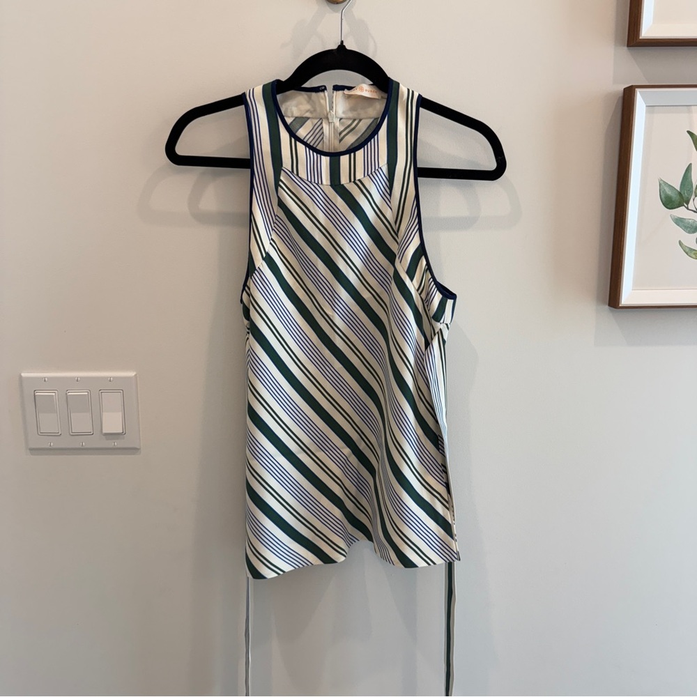 Tory Burch Striped Sleeveless Top
